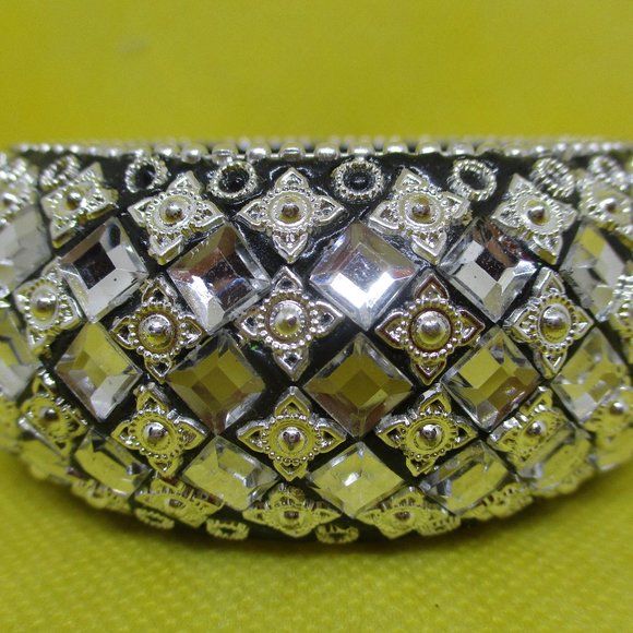 Wide Mirrored Bangle Bracelet - Picture 4 of 6